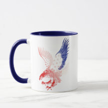 Aigle de drapeau américain patriotique