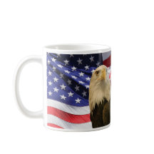 Aigle et drapeau américains