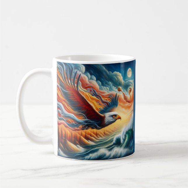 Mug Aigle Majestueux Voler Comme Un Aigle Imaginaire A (Gauche)