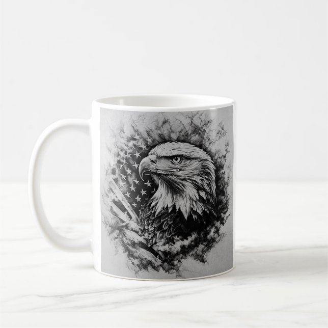 Mug Aigle noir et blanc (Gauche)