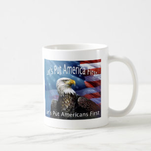Mug aigle sur un drapeau