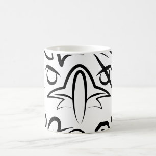 Mug Aigle tribale noire et blanche