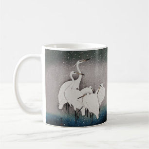 Mug Aigrettes japonaises Grues Oiseau Hiver Neige Art