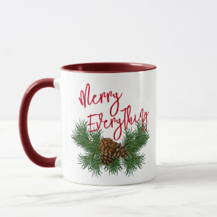 Mug Aiguilles de pin personnalisées Cône Joyeux Tout M