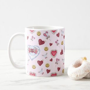 Mug Aimer Coeur coudre aquarelle           