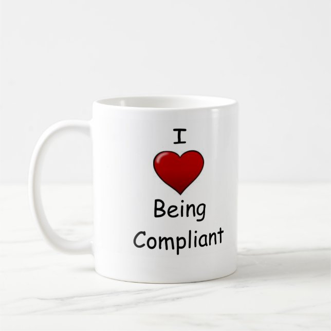 Mug Aimer Être Conforme Citation De Conformité Drôle (Gauche)