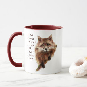 Mug Aimer FOXES FOX ANIMAL tellement je me moque Citer