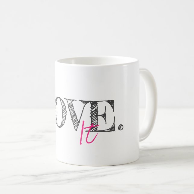 Mug AIMER IT Typographie moderne Artiste noir blanc ro (Devant droit)