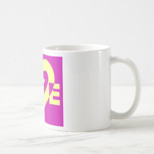 Mug Aimer Jaune sur violet