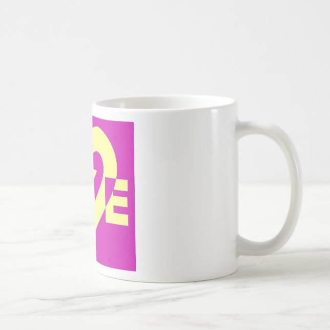 Mug Aimer Jaune sur violet (Droite)