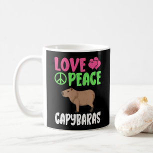 Mug Aimer la paix Capybaras mignons animaux Capybara L