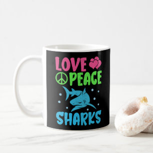 Mug Aimer La Paix Requins Murs Animaux De Mer Requins