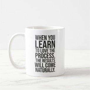 Mug Aimer Le Processus - Succès Hustle Gym Motivationn