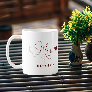 Mug Aimer Mme Avec Nom Personnalisé Femme Mariage cade