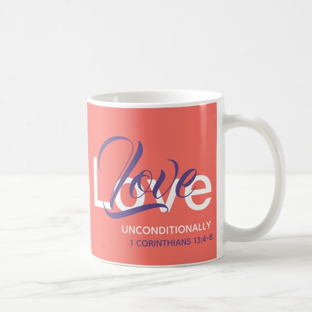 Mug AIMER NON CONDITIONNELLEMENT Monogramme Christian  (Droite)