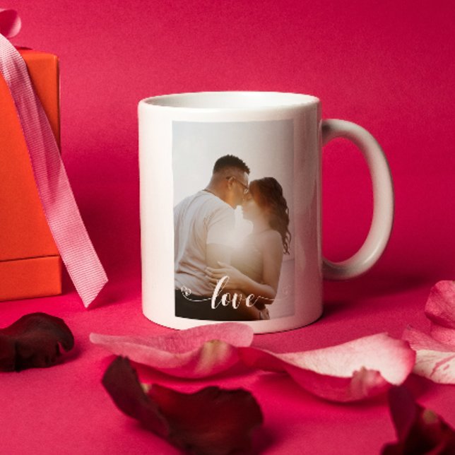 Mug Aimer Photo personnalisée Saint Valentin Anniversa (Créateur téléchargé)