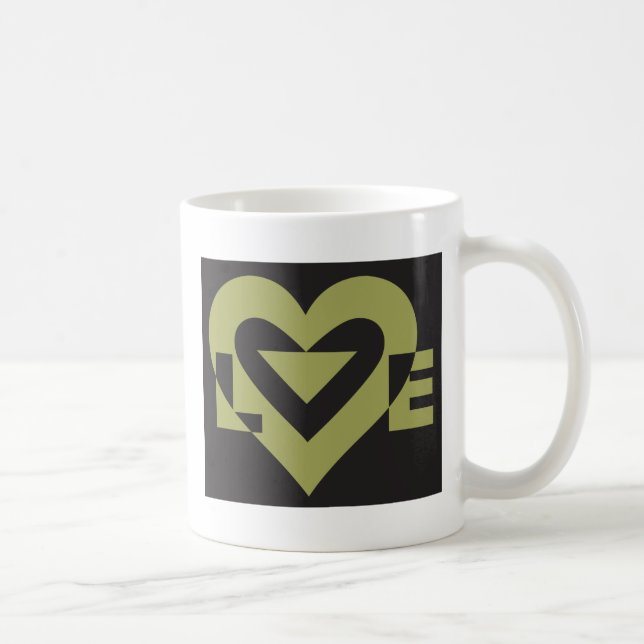 Mug Aimer Sage Vert sur Noir (Droite)