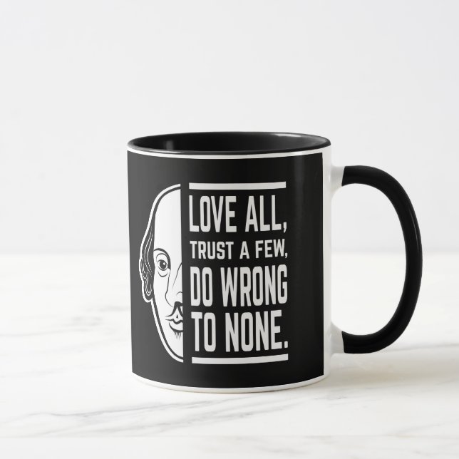 Mug Aimer Tous Faire Confiance À Quelques Shakespeare  (Droite)