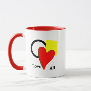 Mug Aimer toutes les formes et les couleurs coeur cerc