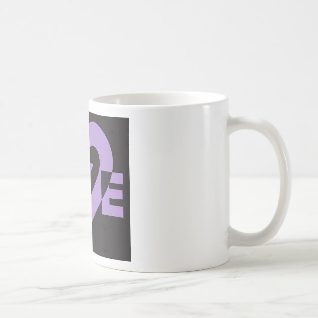 Mug Aimer violet sur noir (Droite)