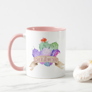 Mug Aimez Aquarelle Cactus