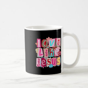 Mug Aimez comme Jésus Style de la Saint-Valentin Retro