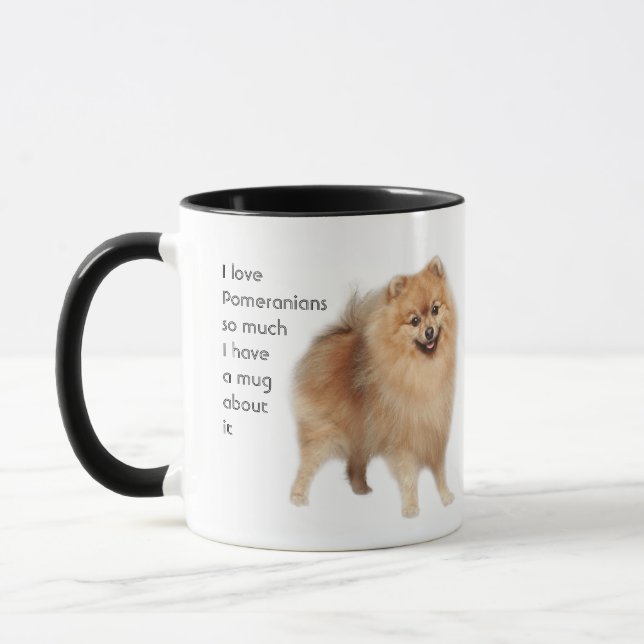 Mug Aimez Les Chiens Poméraniens Tellement De Citation (Gauche)