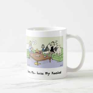 Mug Aimez-Moi, Aimez Mes Keesies   Caricature de Chien