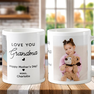 Mug Aimez-vous grand-mère Personnalisé 2 Photo grand-p