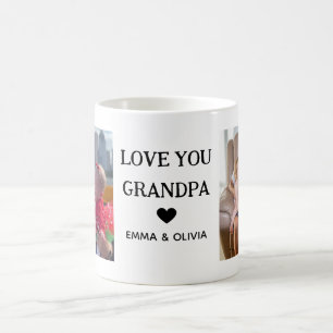 Mug Aimez-vous grand-père Texte manuscrit de deux ph