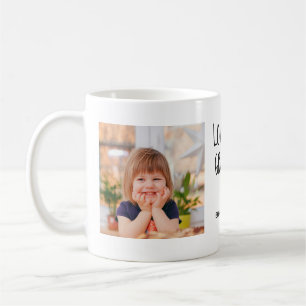 Mug Aimez-vous grand-père   Texte manuscrit de deux ph