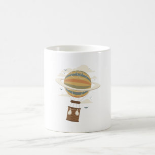 Mug Air Baloon Saturn Art