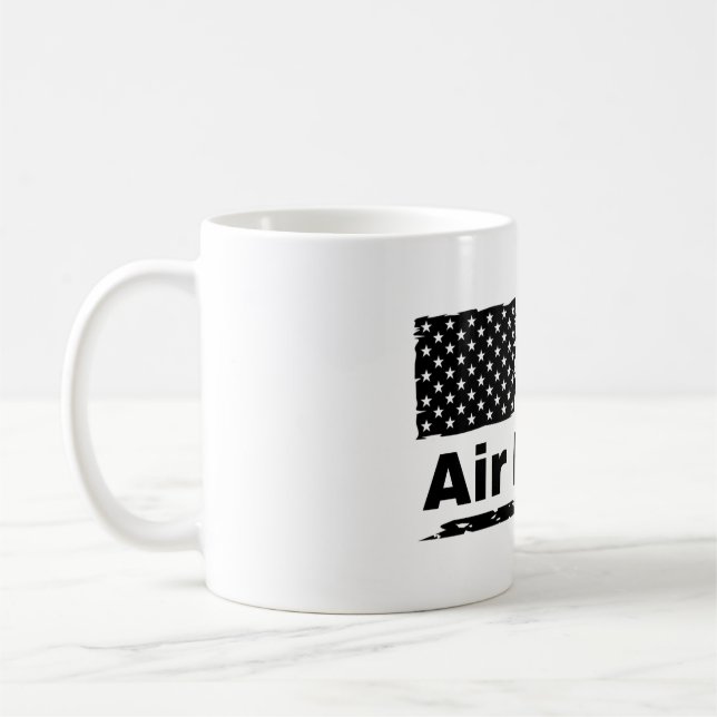 Mug Air Force classique café beaucoup avec drapeau (Gauche)