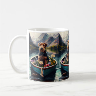 Mug Airedale Dog on a Paddle : Une aventure Pittoresqu