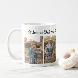 Mug Ajouter 4 Collage photo Plus grand papa jamais Fêt