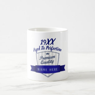 Mug AJOUTER ANNÉE NÉ, Anniversaire Jalon cadeau pour l
