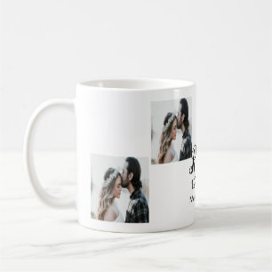 Mug Ajouter couple photo merisier marié ajouter date a
