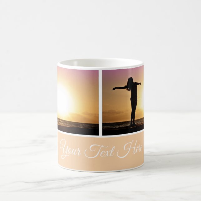 Mug Ajouter du texte et une photo (Centre)