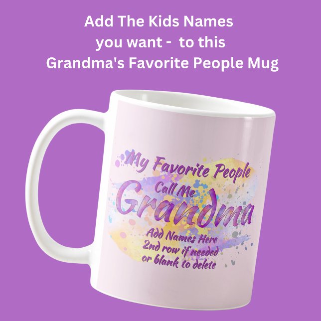 Mug Ajouter Grand-Enfants Nom Favoris Personnes Appele (Créateur téléchargé)
