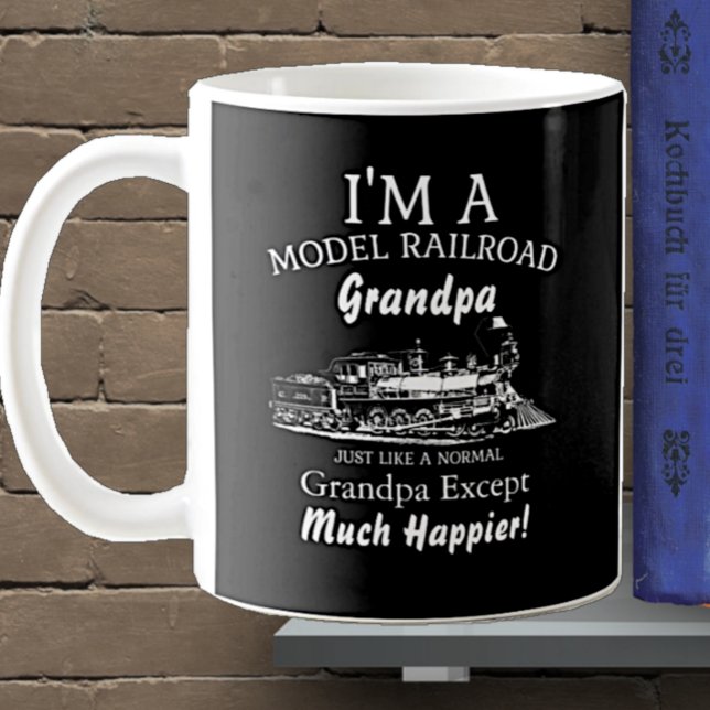 Mug Ajouter Grand-père Nom Model Railroad - Beaucoup p (Créateur téléchargé)