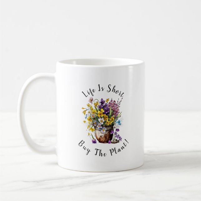 Mug Ajouter Nom, Texte - La vie est courte, Acheter Le (Gauche)