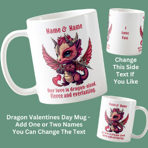 Mug Ajouter un devis de noms, Jour des valentines de D