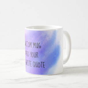 Mug ajouter un devis personnalisé d'aquarelle violet e