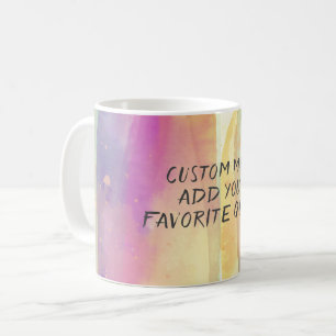 Mug ajouter un guillemet coloré rayures d'aquarelle ab