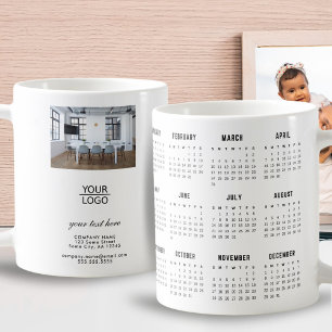 Mug Ajouter un logo Texte personnalisé Photo d'entrepr