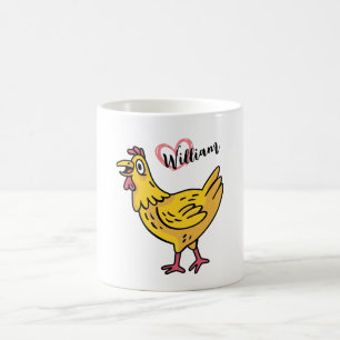 Mug Ajouter un nom aux poulets Anniversaire Cadeau, ch