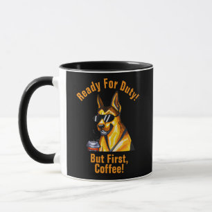 Mug Ajouter un nom Changer tout le texte, berger allem