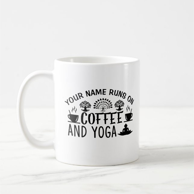 Mug Ajouter un nom ou votre texte tourne sur Café & Yo (Gauche)