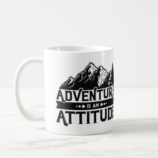 Mug Ajouter votre photo Montagnes Aventure est une att (Gauche)