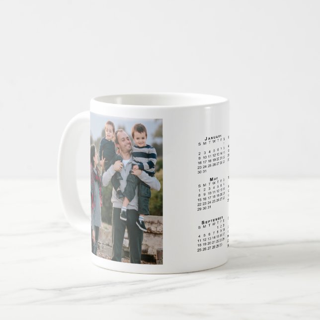 Mug Ajouter votre photo personnalisée Calendrier 2022 (Devant gauche)